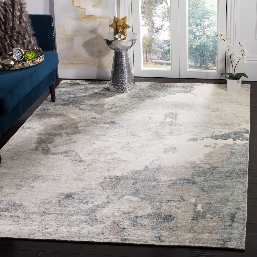 SAFAVIEH Couture Hand-knotted Tibetan Efthemia Modern Wool Rug