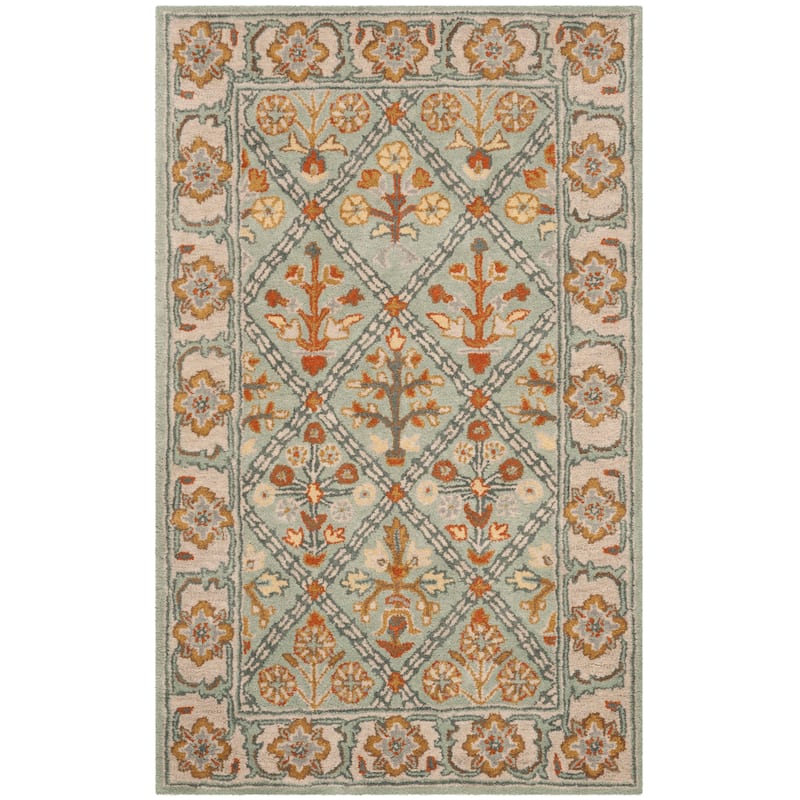 SAFAVIEH Handmade Heritage Overlapping Diamond Traditional Oriental Wool Rug