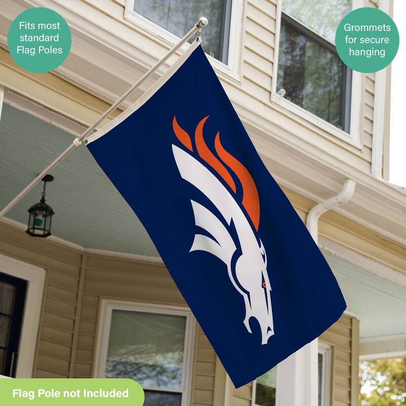 Denver Broncos Single Sided Flag w/ 2 Grommets, 3'x5'
