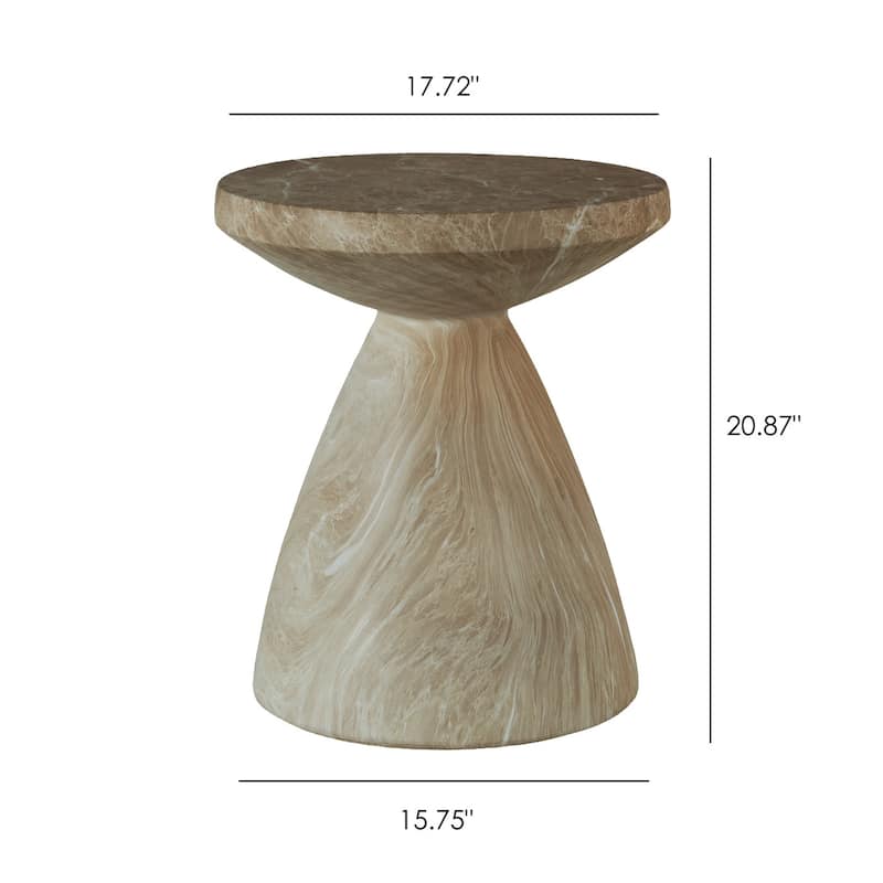 Drum End Tables for Patio Tree Stump Garden Stool indoor and Outdoo