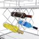 Mobile Bar Cart Serving Wine Cart with Wheels, 3-tier Metal Frame Elegant Wine Storage