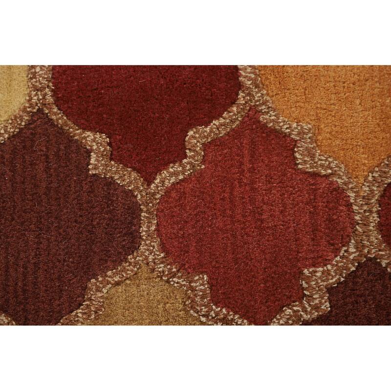 Trellis Gabbeh Indian Area Rug Hand-Tufted Wool Carpet - 5'0" x 8'0"