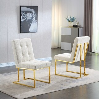 Velvet Dining Chair Set of 2 Business Reception Chair Tufted Accent ...