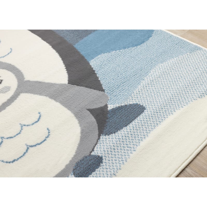 Mama Baby Penguin Kids Area Rug, 3'11" x 5'7"