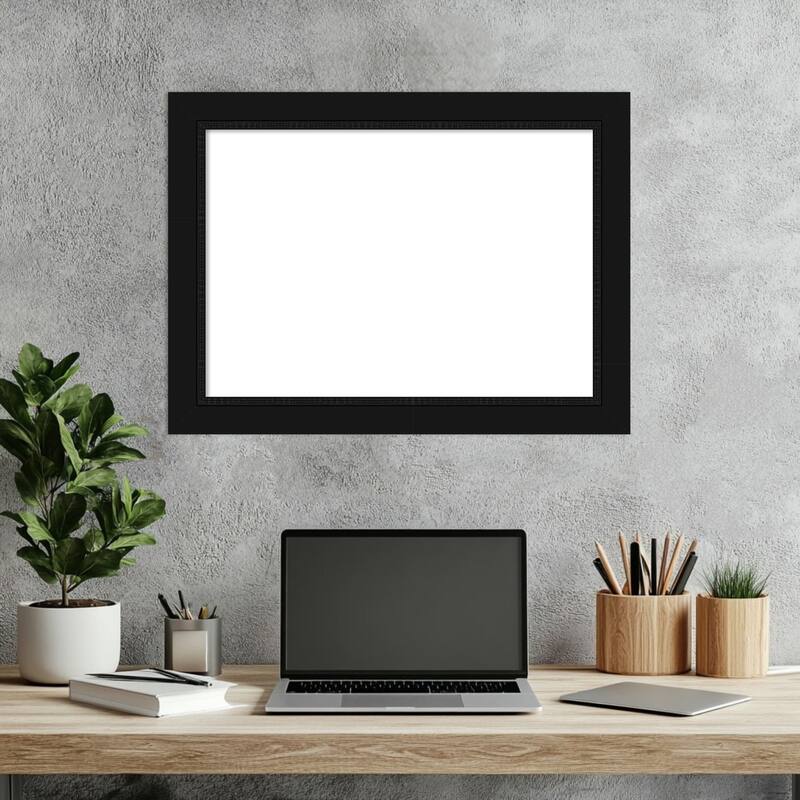 Amanti Art Avon Black Framed Dry Erase Magnetic Board