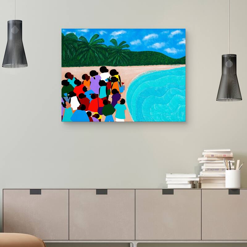Chou Chou Beach by Synthia SAINT JAMES Canvas Art Print