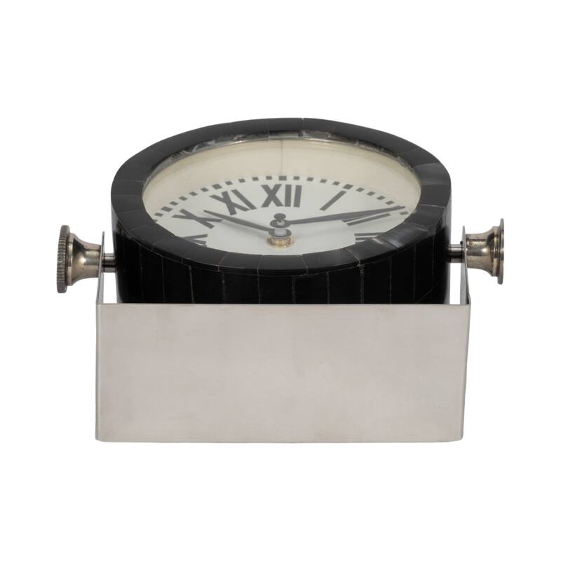 Sagebrook Home's Elegant Designer Steel & Glass Clock