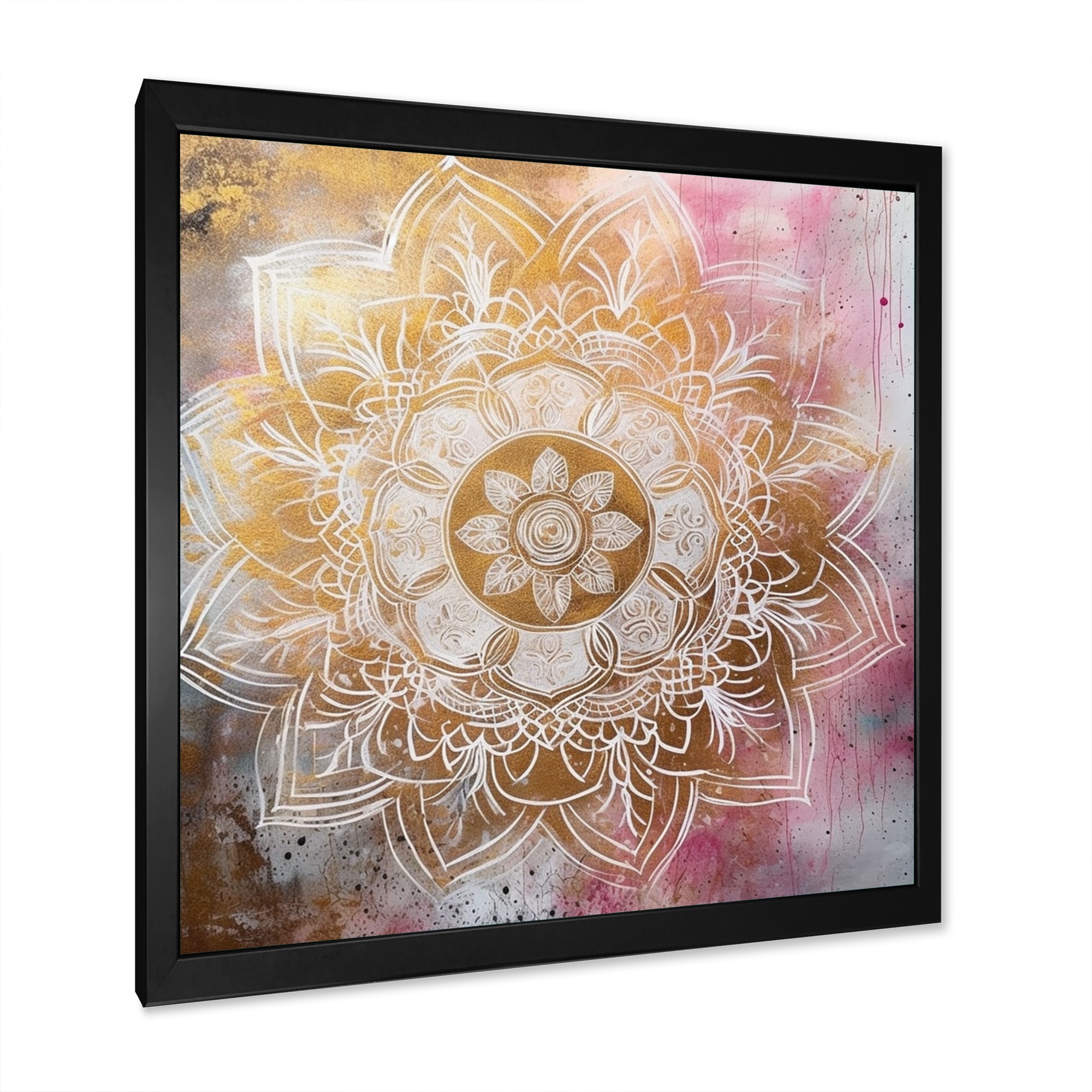 Gold mandala wall art best sale