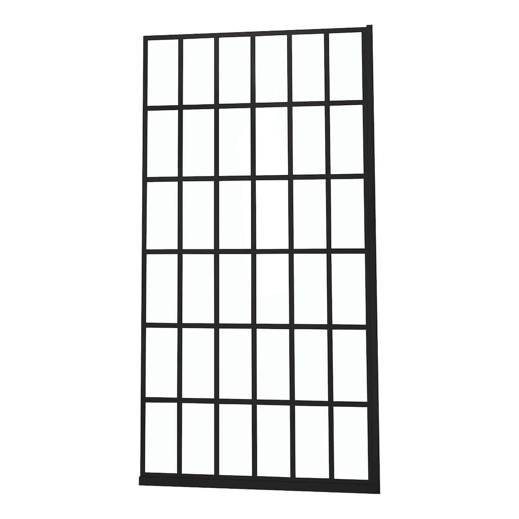 Shower Door 34" W x 72" H Single Panel Frameless Fixed Shower Door