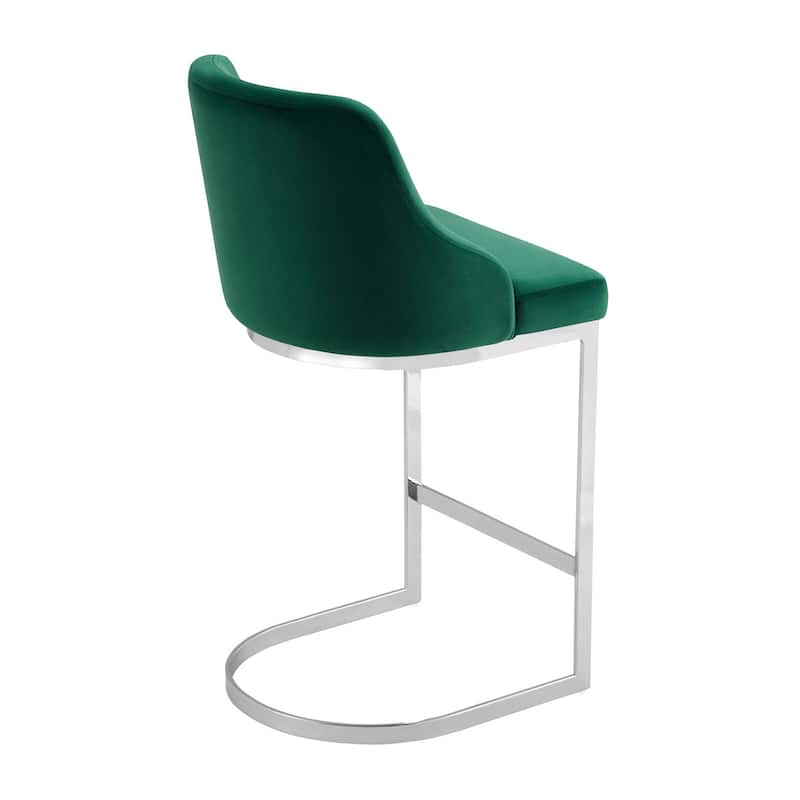 25.8'' Velvet/Leather Counter Height Bar Stools, Set of 2/3 - 36.6"H x 18.9"W x 20.5"D