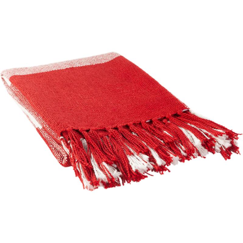 Artistic Weavers Bison Plaid Fringe Acrylic Throw