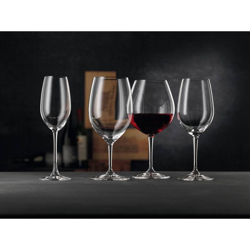Nachtmann Set of 4 ViVino Crystal Glass Champagne Flutes - 9 oz.