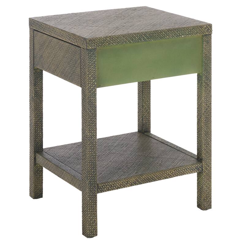 SAFAVIEH Home Epke 1-Drawer 1-Shelf Accent Table - 17"W x 15"D x 24"H