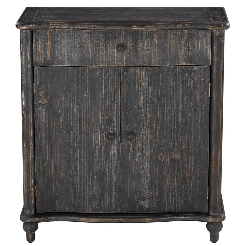 Jamison Fir Wood End Table, Dark Brown