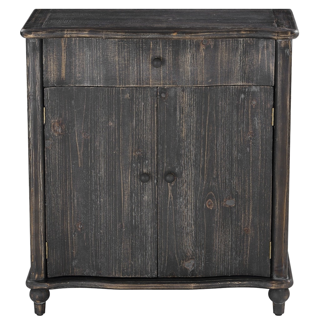 Jamison Fir Wood End Table, Dark Brown