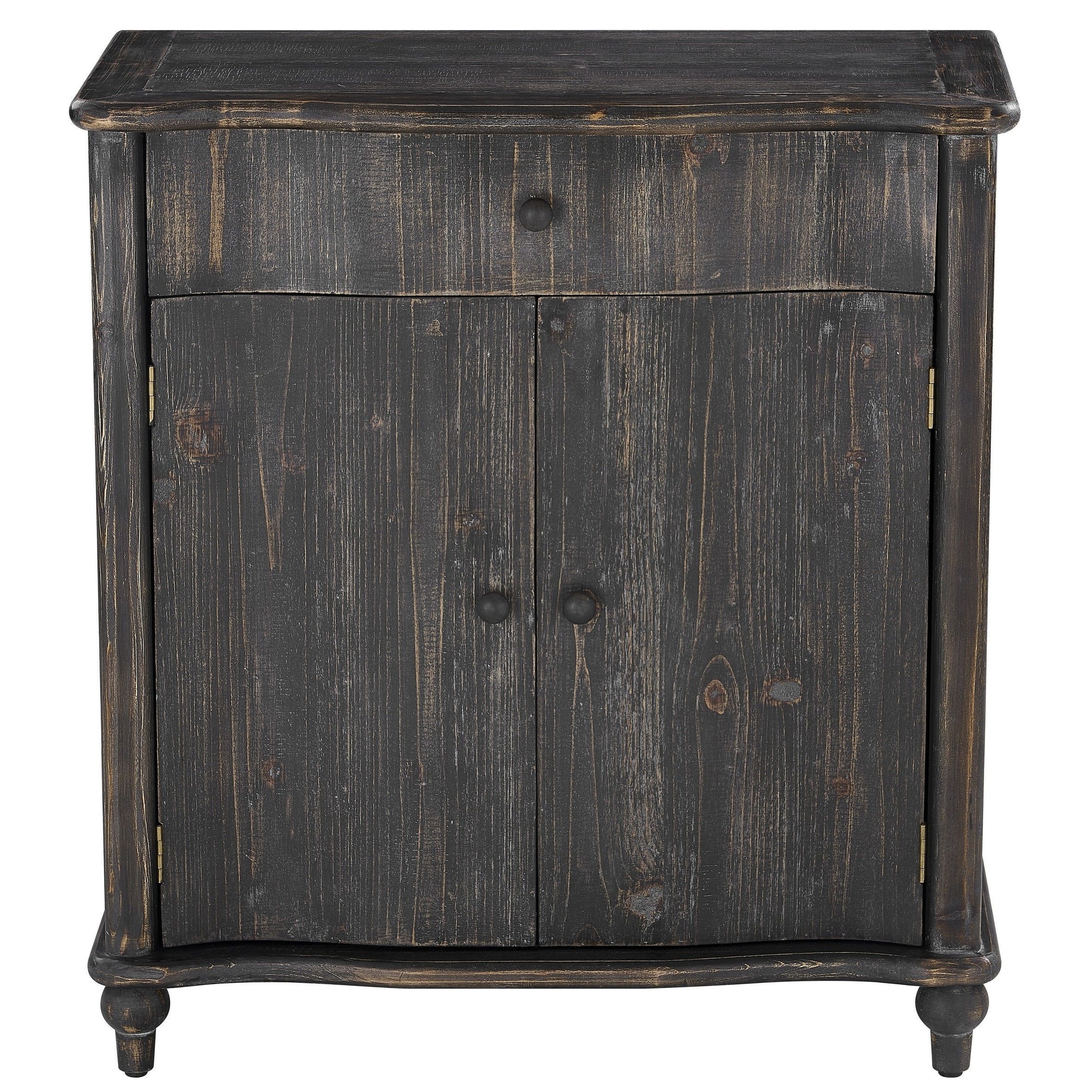 Jamison Fir Wood End Table, Dark Brown