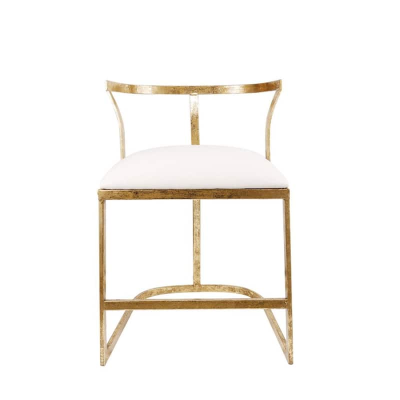 27" Gold and White Contemporary Style Cavendish Chair