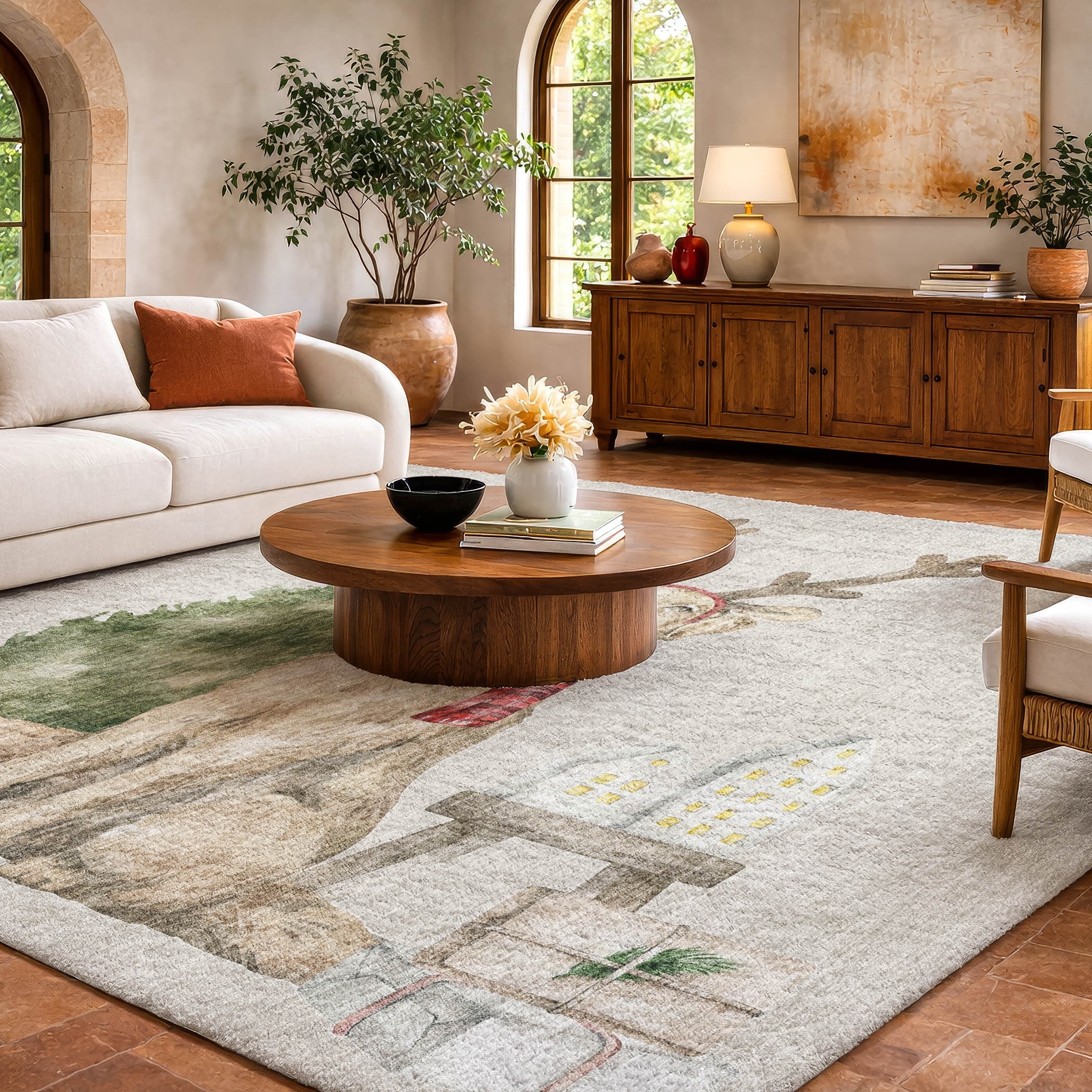Premium Washable Super Soft Merry Christmas Dog Dream Shag Rug