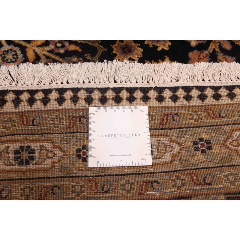 ECARPETGALLERY Hand-knotted Mirzapur Black, Dark Red Wool Rug - 7'8 x 9'9