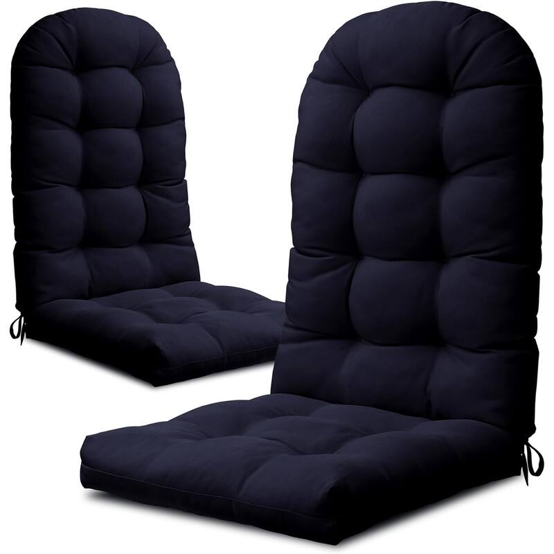 WINSOON 49x20x5 Inch Adirondack Chair Cushion Set of 2, Thickened and High Back Chair Cushion - Navy