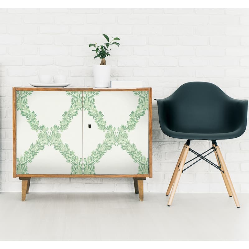 Scalamandre Jade Wreath Peel & Stick Wallpaper