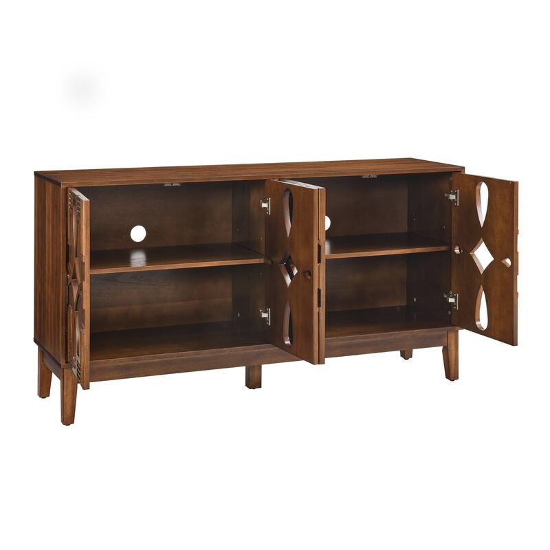 Mid Century Modern 60-inch 4-Shelf Dining Sideboard/Buffet