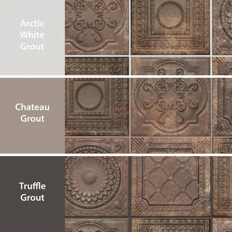 Merola Tile Ritz Ossidato Nero 7-7/8" x 7-7/8" Ceramic Wall Tile