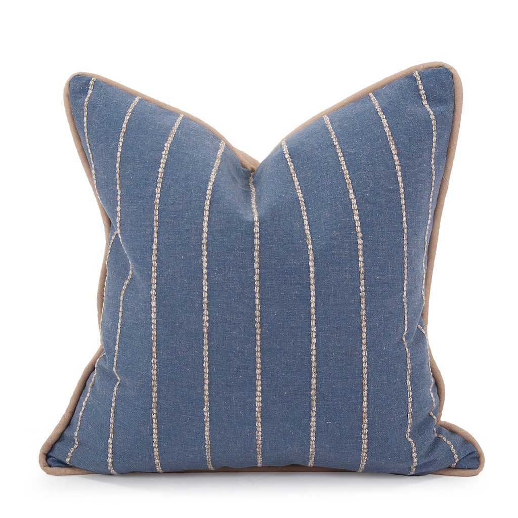 Allan Andrews 20" x 20" Pillow Evie Indigo - Down Insert