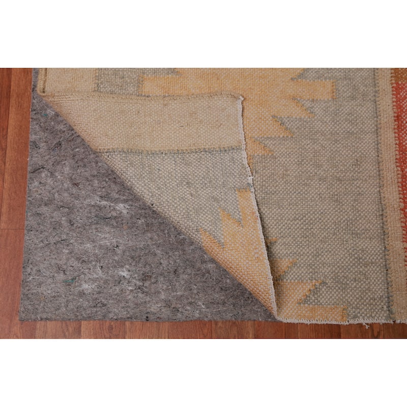 Hand Woven Oriental 100% Jute Carpet Southwestern Modern Beige & Ivories Kilim Area Rug - 13' 3'' X 10' 8''