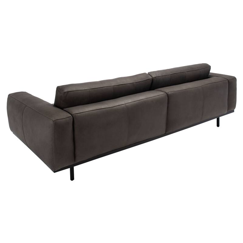 SAFAVIEH Home Elyssa Leather Sofa - 95"W x 42"D x 29"H