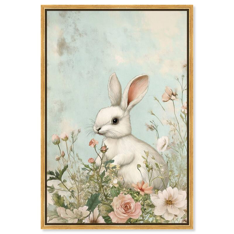 Easter Bunny Canvas by Art Remedy - Gold - 10" x 15"