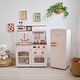 preview thumbnail 2 of 16, Teamson Kids Wooden Pretend Play Kitchen with Sink, Oven, Modular Fridge, and 14 Pcs Accessories for Age 3-5 Toddlers