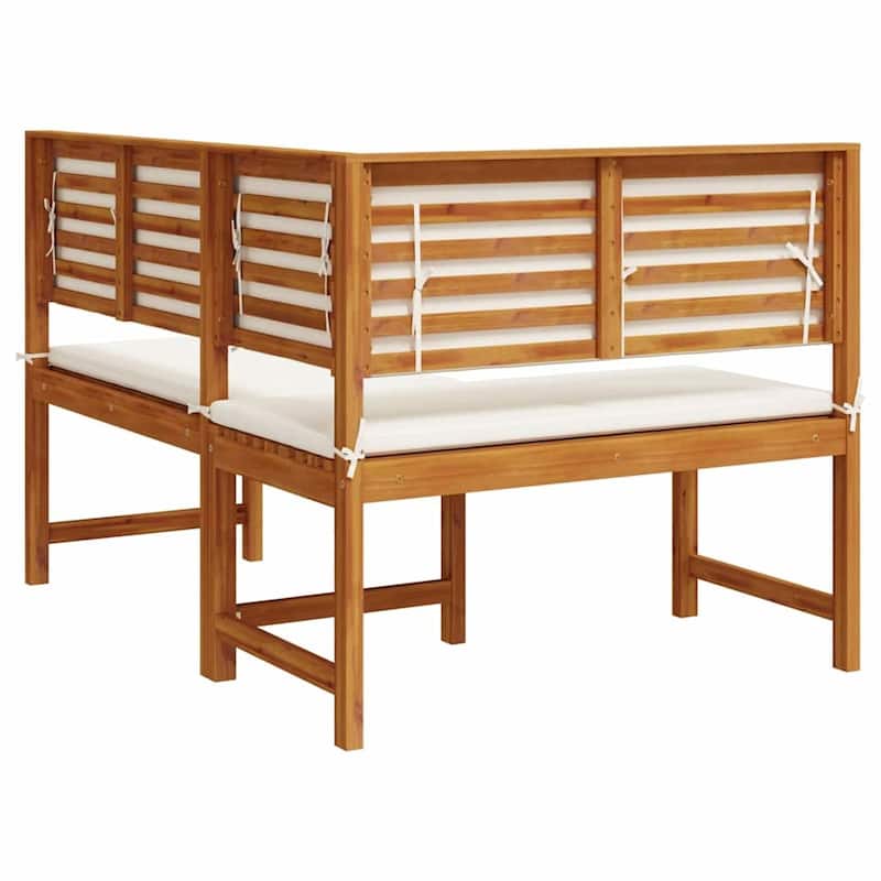vidaXL Garden Corner Bench Brown 140 x 100 x 91cm Solid Acacia wood - 55.1 x 39.4 x 35.8