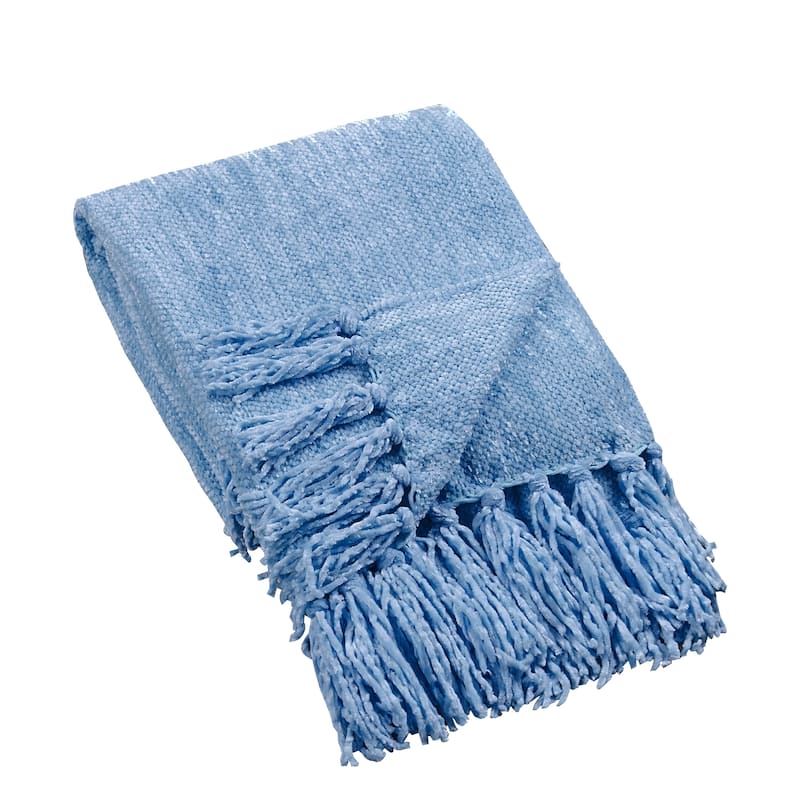 Crystal Chenille Knitted Throw