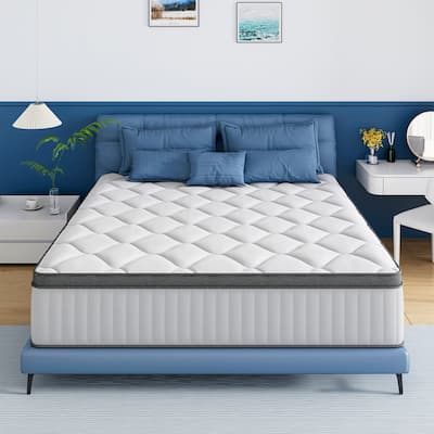 IFLUOUS 10'' Medium Hybrid Gel Memory Foam Mattress In a Box