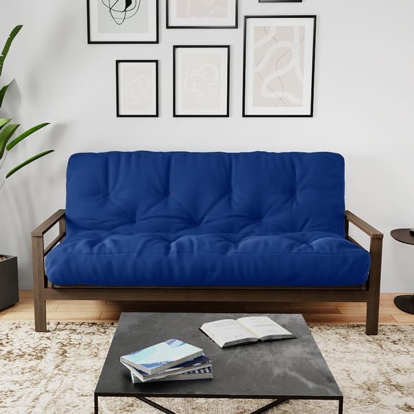 slide 1 of 34, 10" Premium Flat Foam Mattress Royal Blue - Full