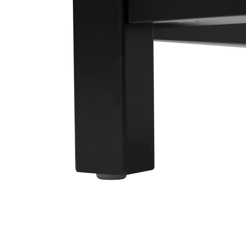 20.28'' Black Modern Bathroom Vanity with Ceramic Sink, Solid Wood Frame and Drawer