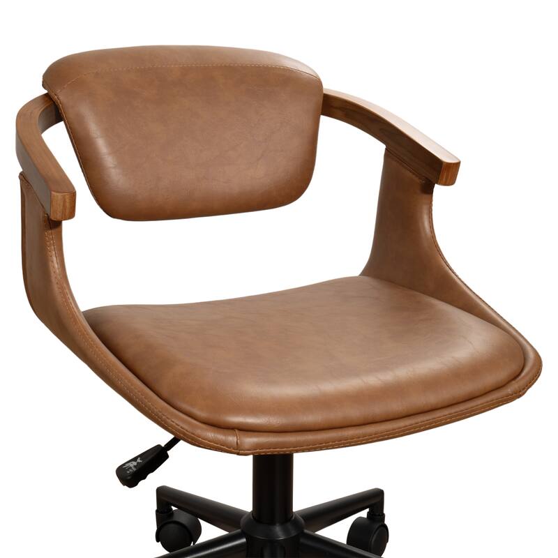 Art Leon Swivel and Height Adjustable Home Office Desk Chair with Rolling
