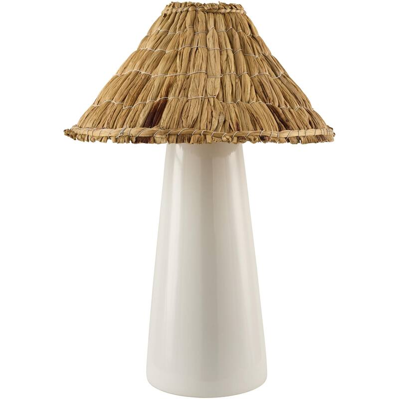 Livabliss Vikundu Traditional Accent Table Lamp - 20"H x 16"W x 16"D - White