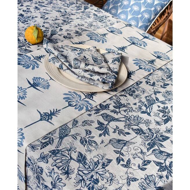French Home Set of 4 Honeysuckle Napkins - Indigo