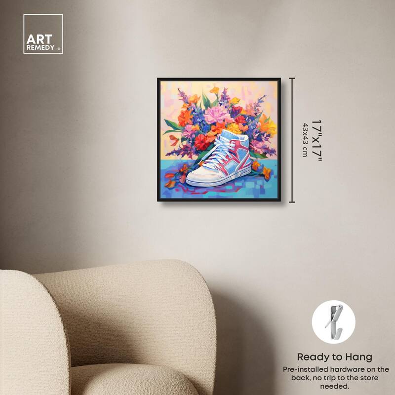 Colorful Sneaker Bouquet II Canvas by Art Remedy