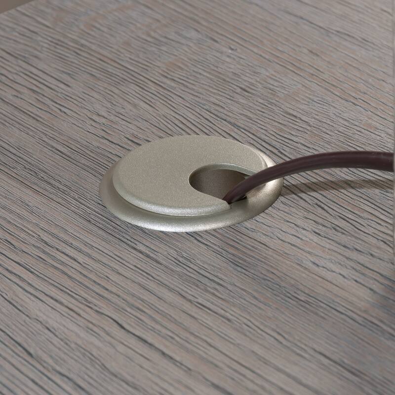 Wood L-Shaped Desk with Integrated Storage, Brown