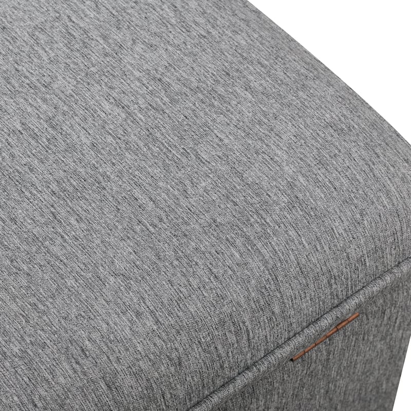 Adeco 24" Linen Storage Ottoman Bench