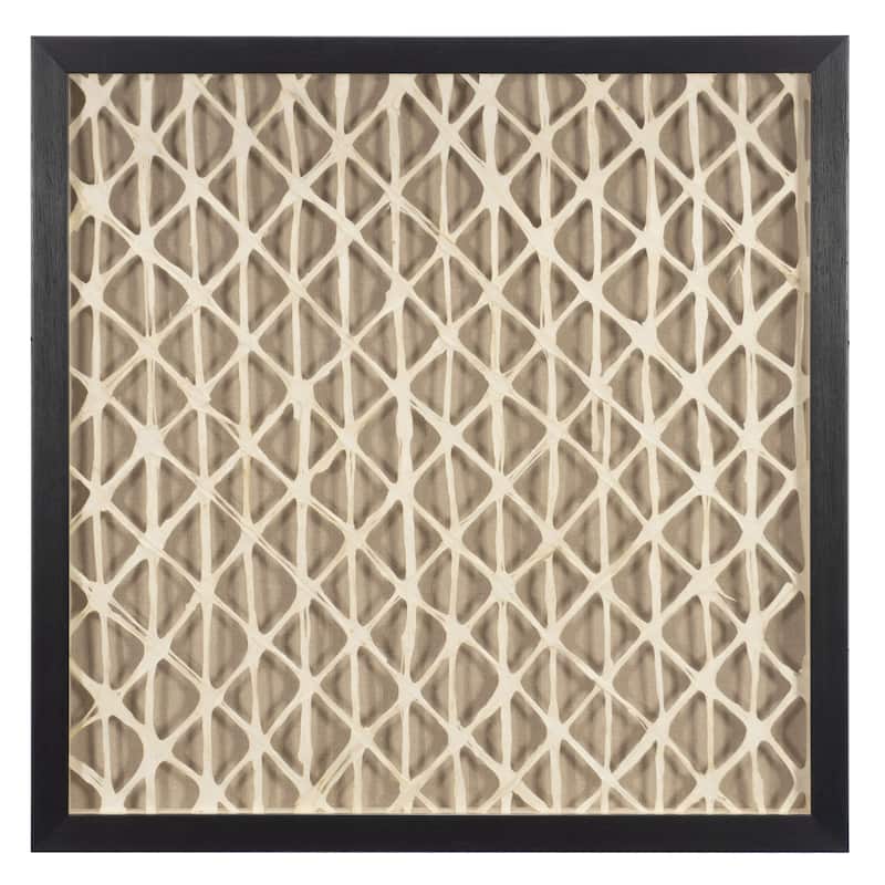 HUJI Abstract Handmade Papier-Mâché Shadow Box Wall Art - Style_A