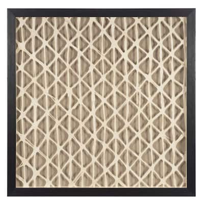 HUJI Abstract Handmade Papier-Mâché Shadow Box Wall Art
