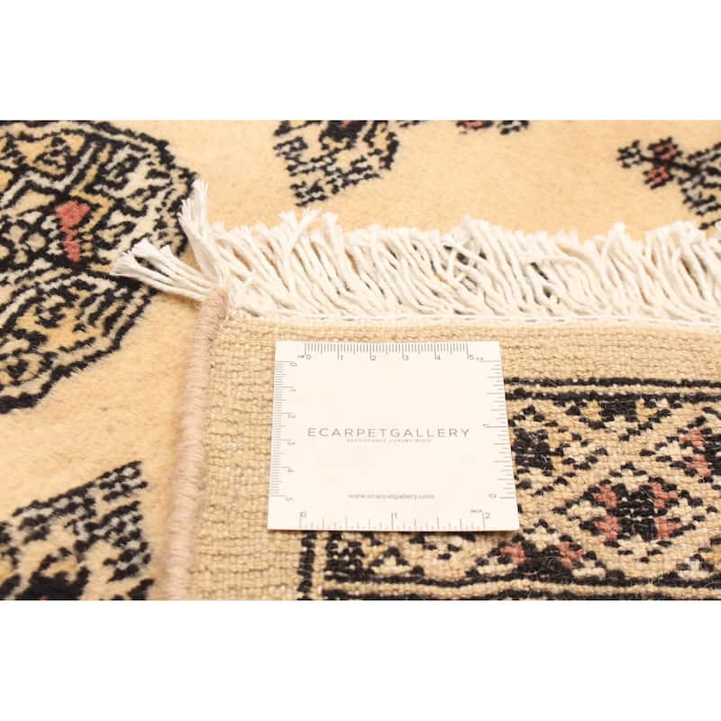 ECARPETGALLERY Hand-knotted Peshawar Bokhara Beige Wool Rug - 4'8 x 6'10