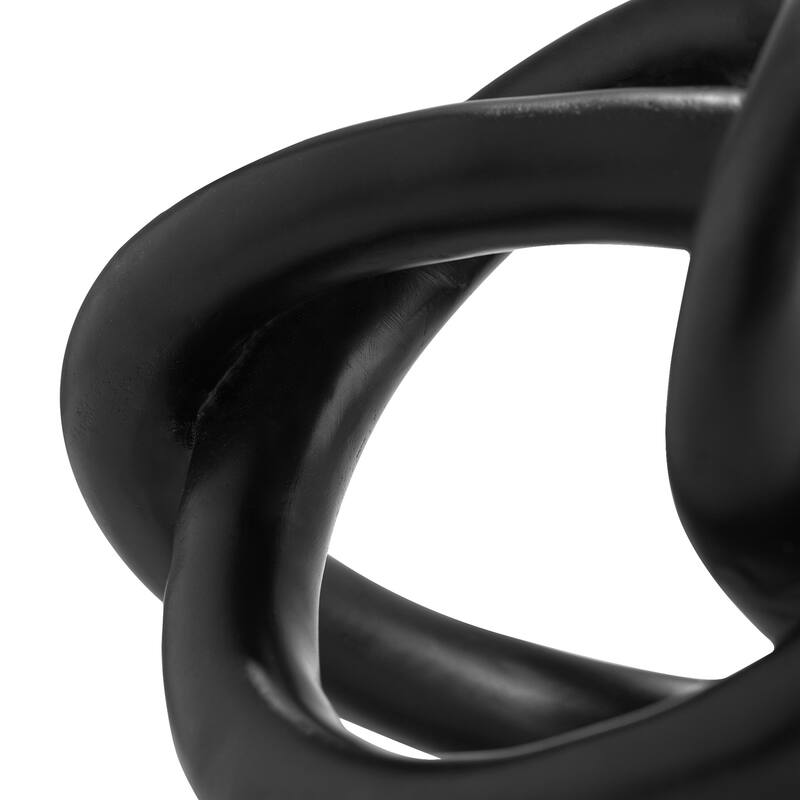 American Art Decor Infinite Curves 2-Piece Resin Table Top Knots Decor - 7.5" x 7.5", 5" x 5.75"