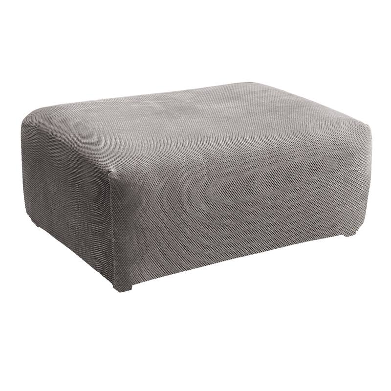 SureFit Stretch Pique Oversized Ottoman Slipcover