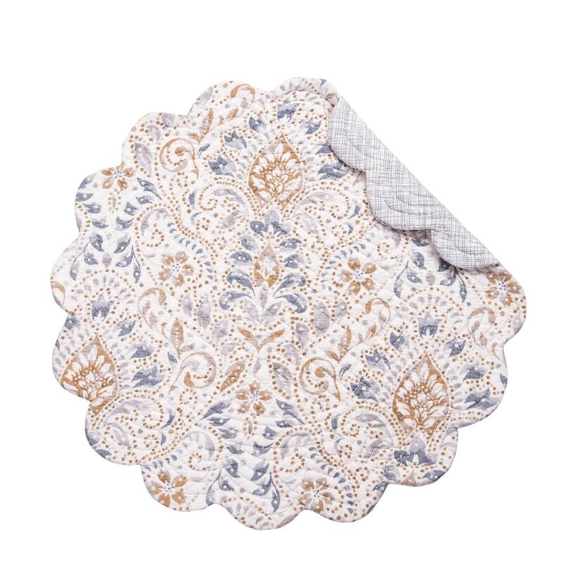 Selma Round Quilted Placemat Set 6
