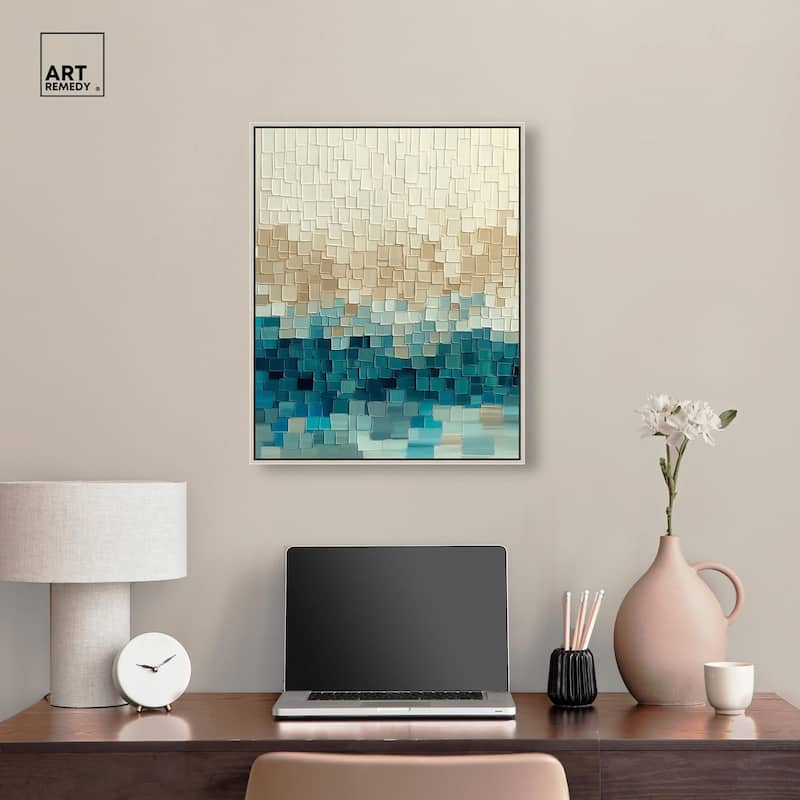 Pixelated Sea II Canvas by Art Remedy